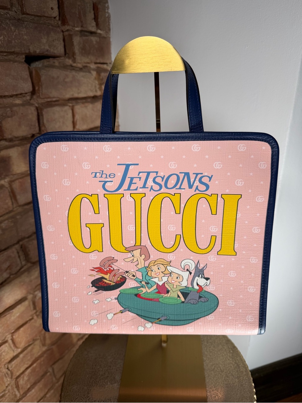 Gucci Pink & Navy The Jetsons Tote
